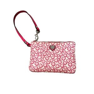 Coach Heart Print Wristlet